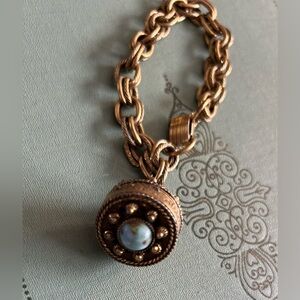 FANTASTIC Etruscan Revival Vintage Charm Bracelet